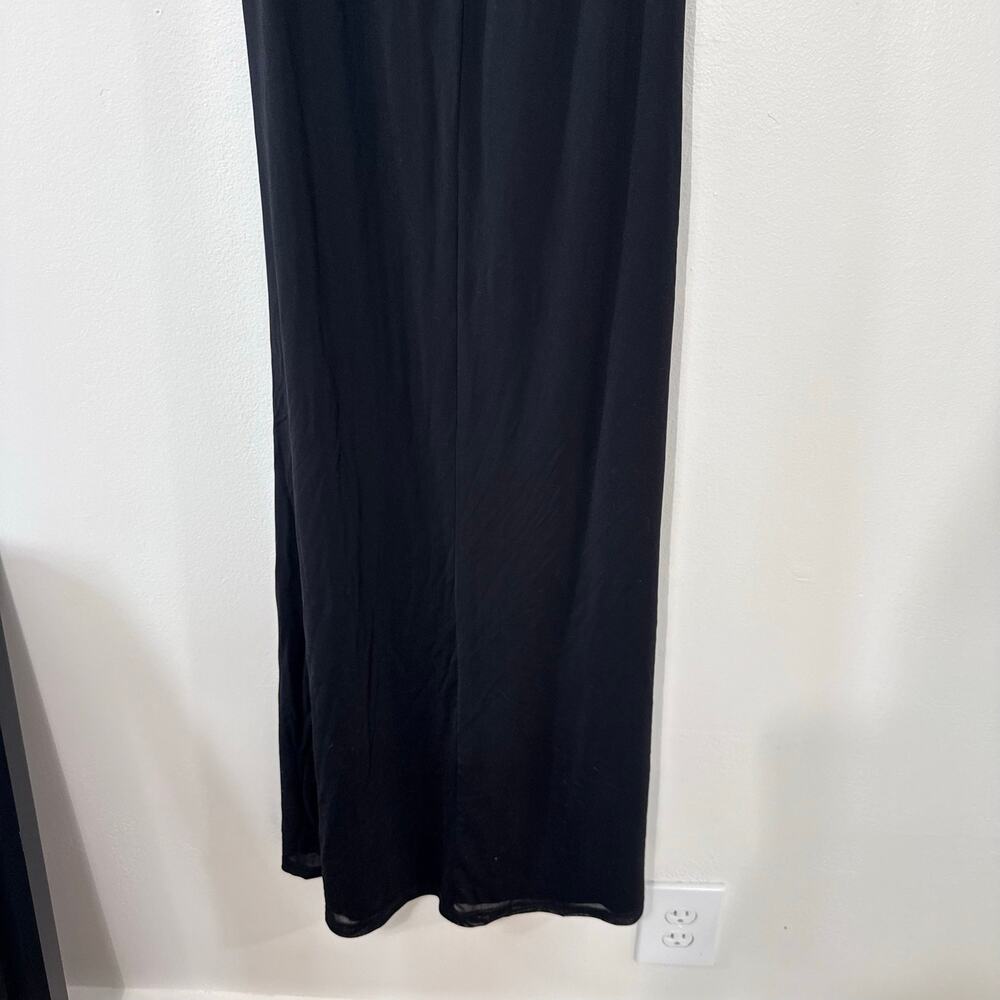 NWT Lulus Epitome of Allure Black Mesh Strapless Ruched Maxi Dress Size Small - Picture 8 of 11